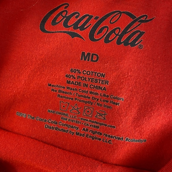COCA COLA | Red Enjoy Coke Cropped Tee Sz M - Picture 8 of 8
